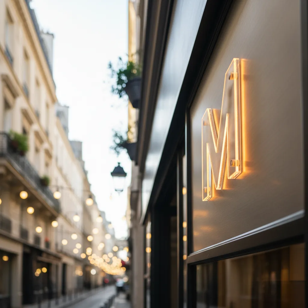 Lettres lumineuses enseigne