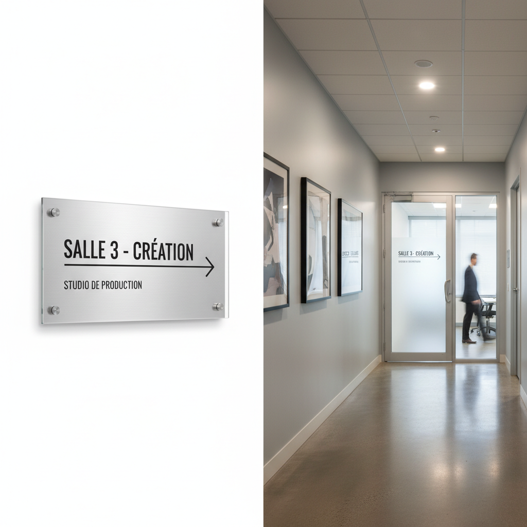 Panneau signalétique intérieur