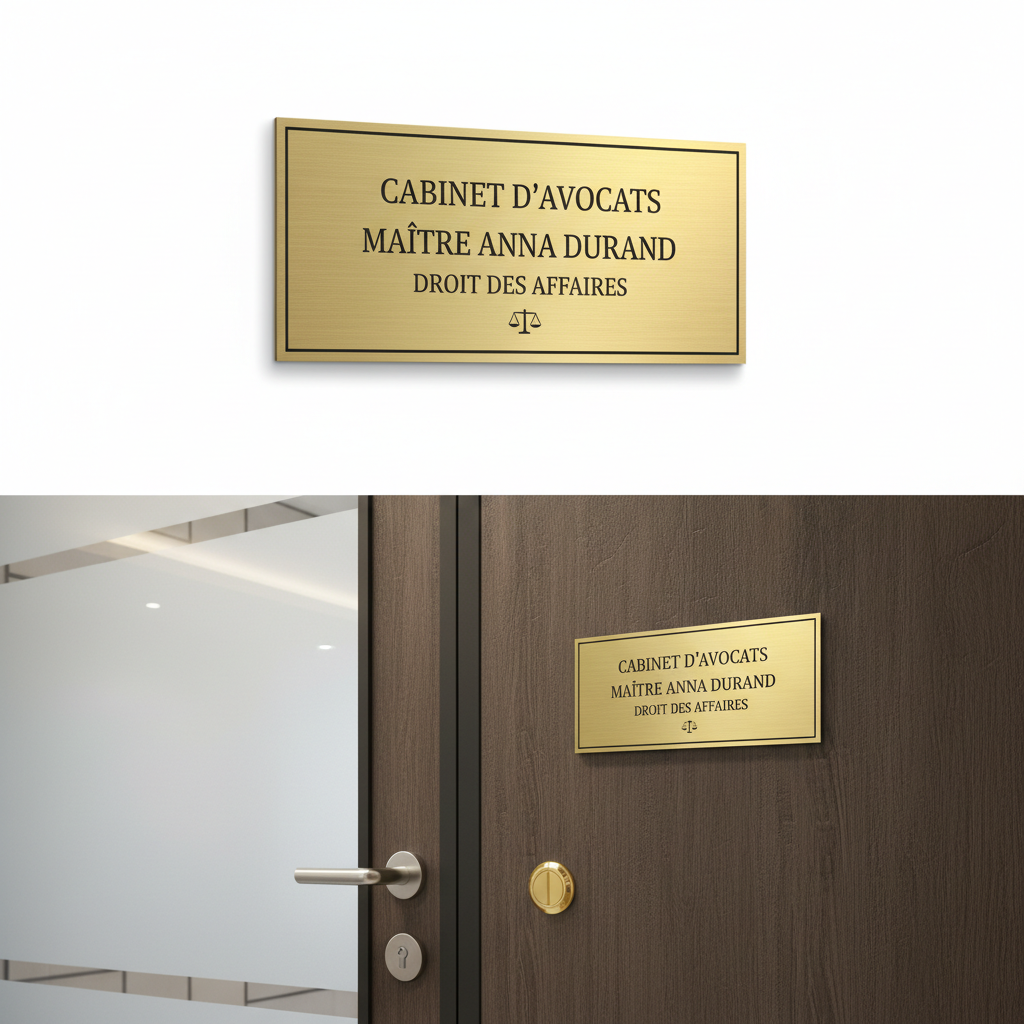 Plaque signalétique gravée