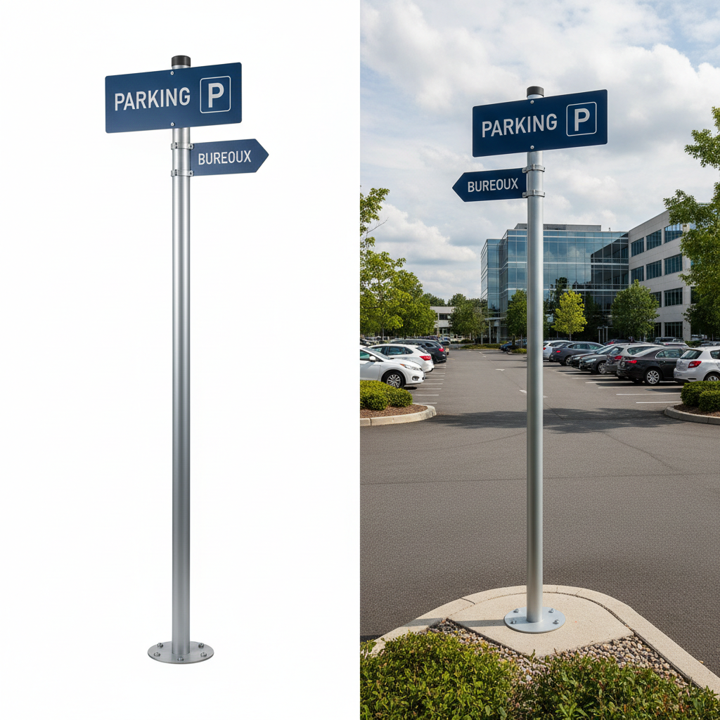 Poteau signaletique exterieur — photo 3