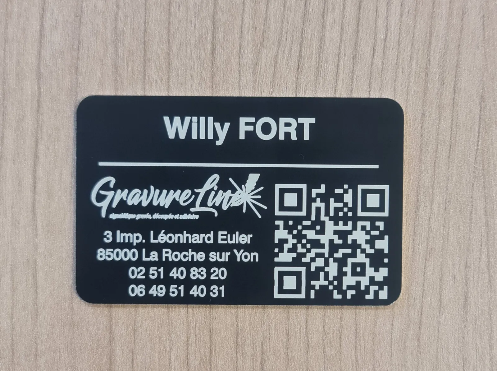 Carte visite qr code — Gravureline