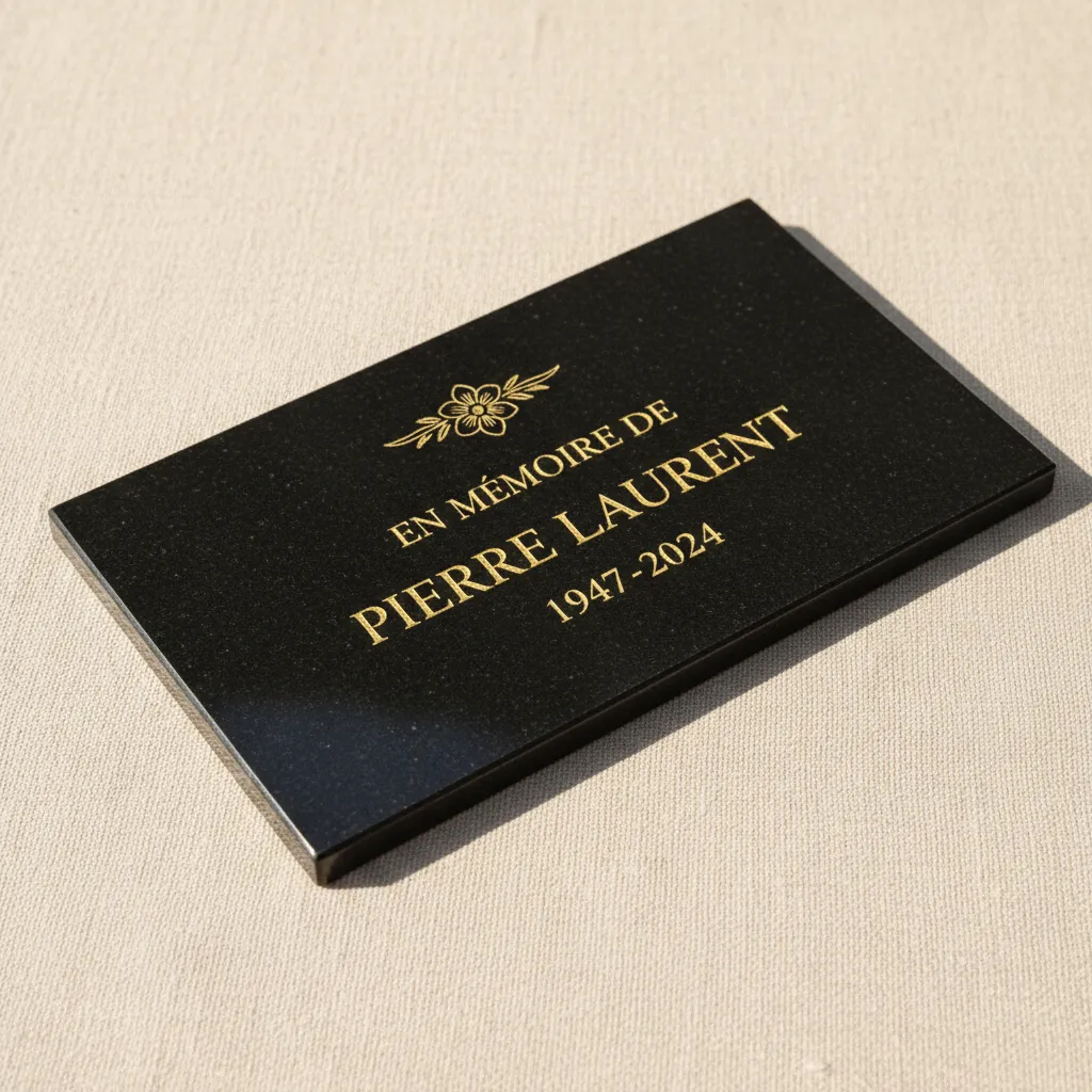 Plaque funéraire gravée