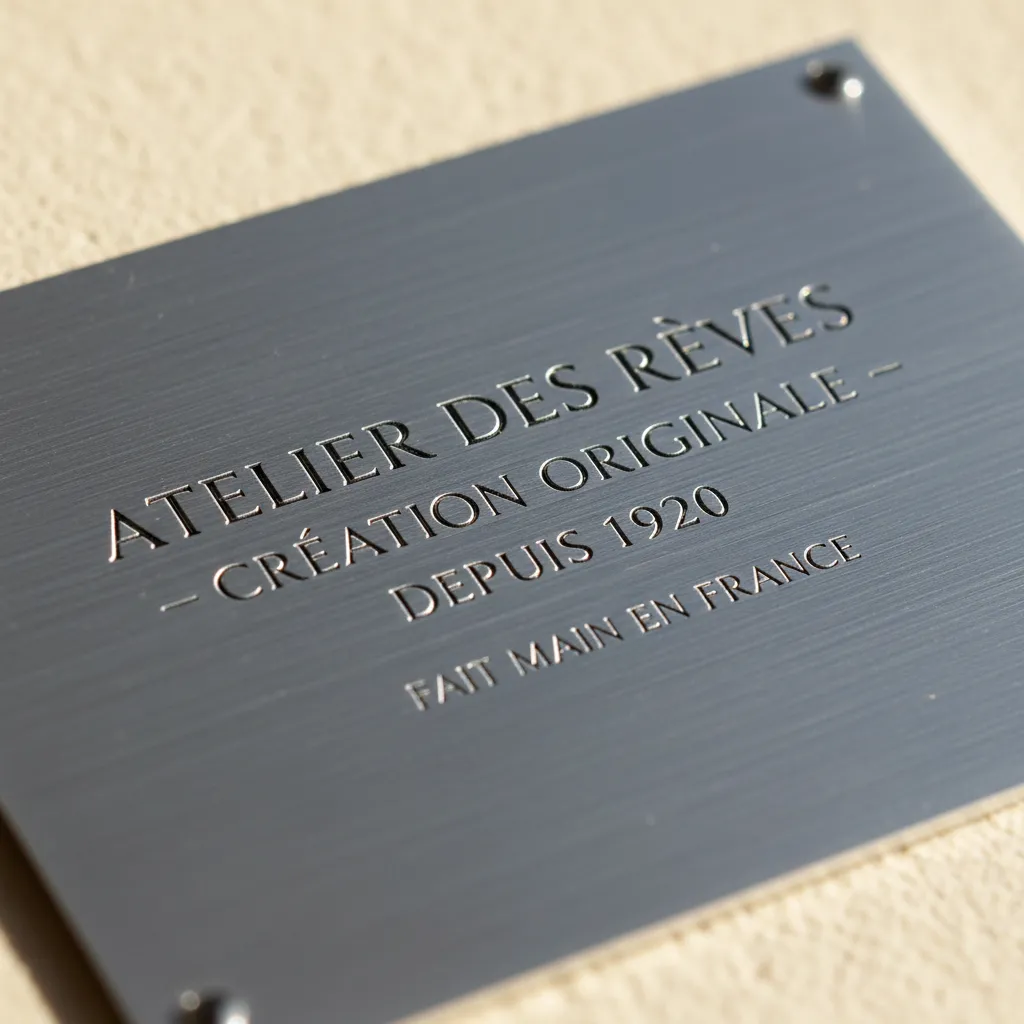Plaque gravée