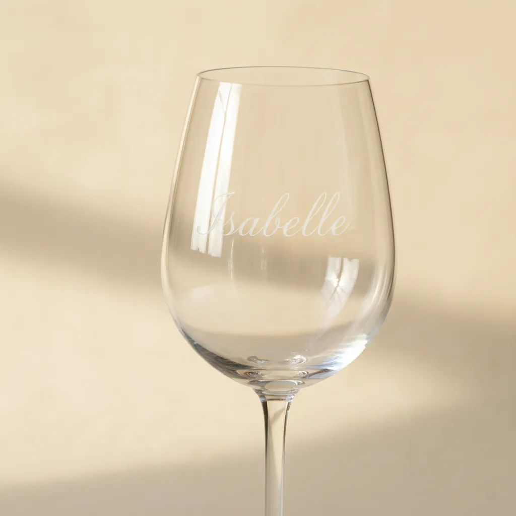 Verre à vin gravé — photo 2