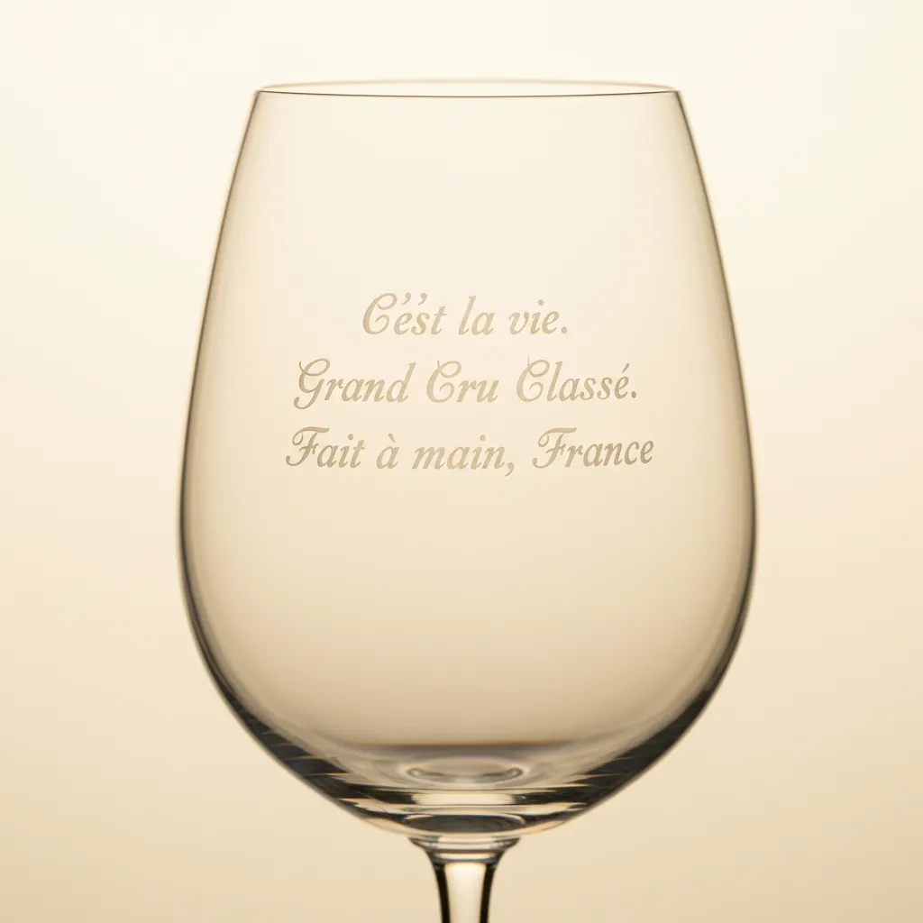 Verre à vin gravé — photo 3