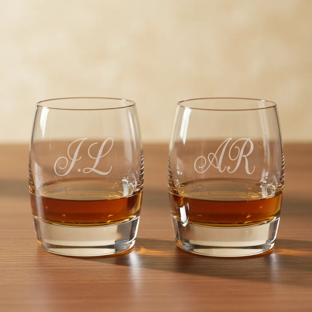 Verre à whisky gravé